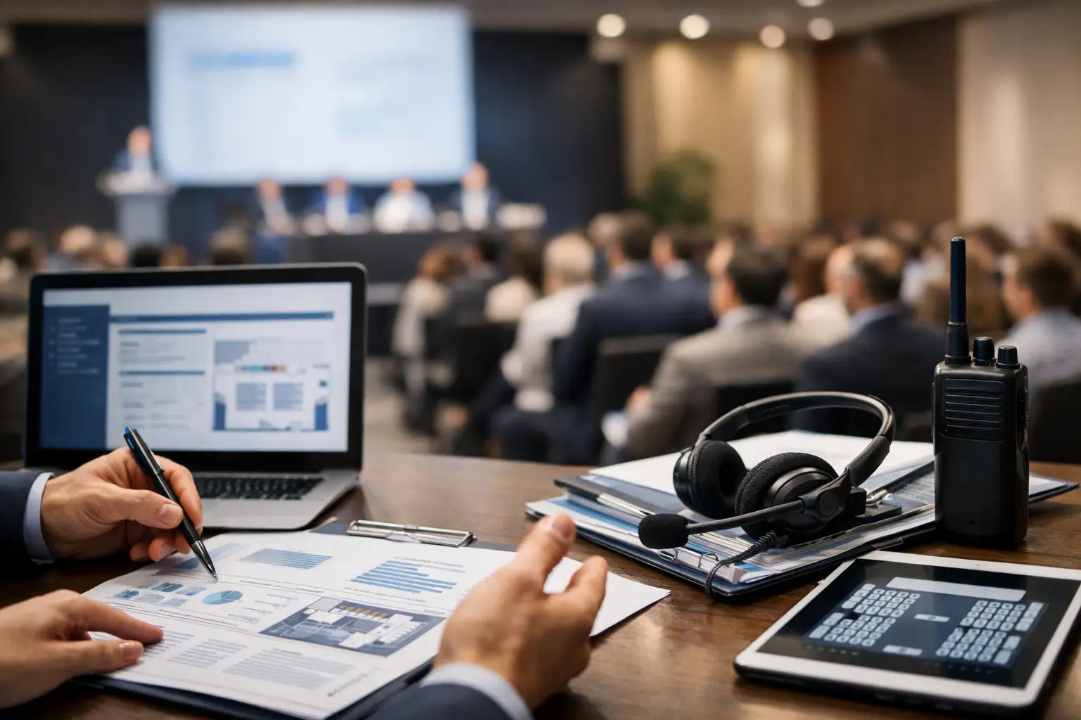 مراجعة خدمات إدارة المؤتمرات بمعايير تنفيذية