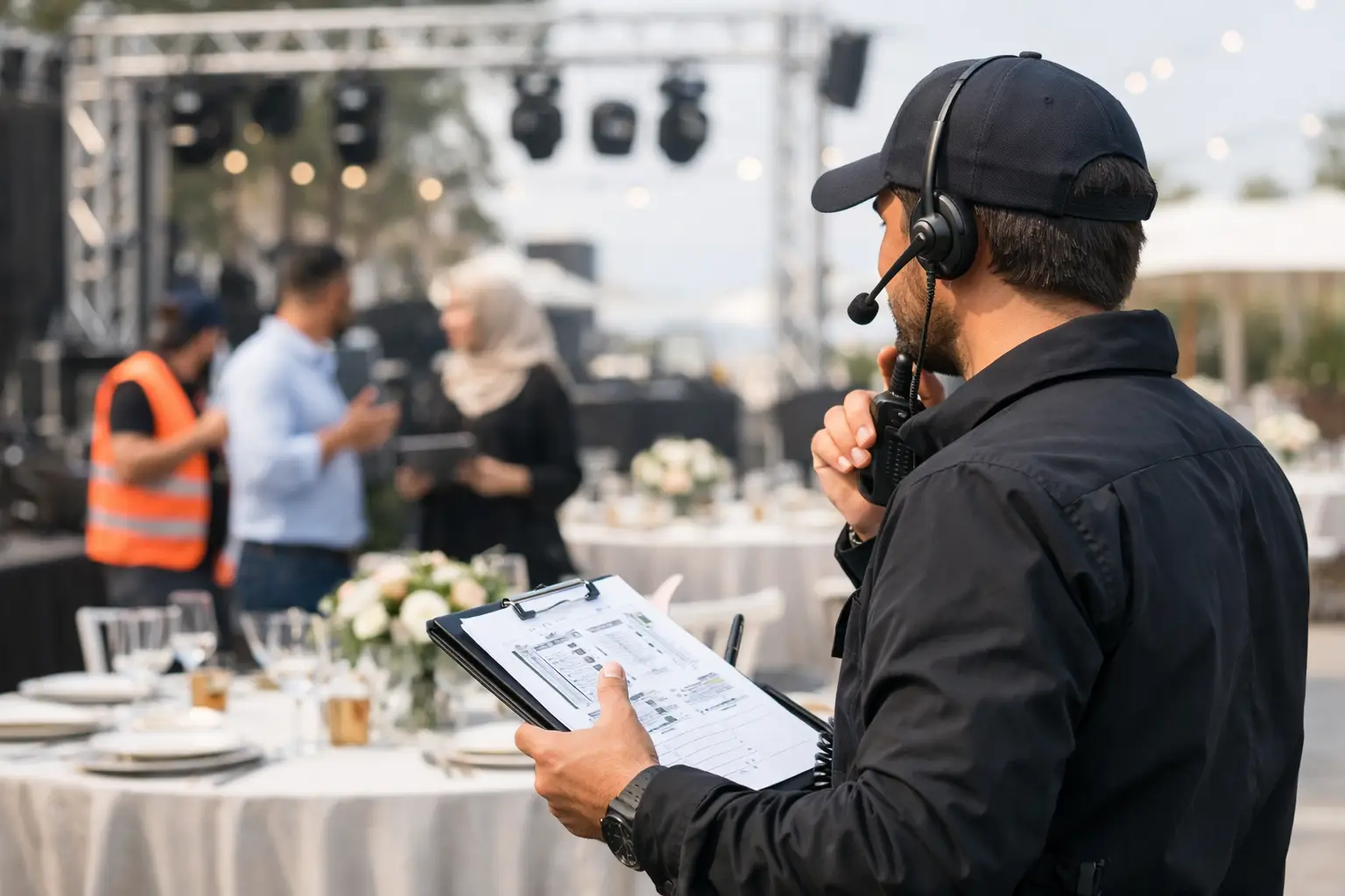 إدارة الموقع يوم الفعالية لضمان تنفيذ دقيق